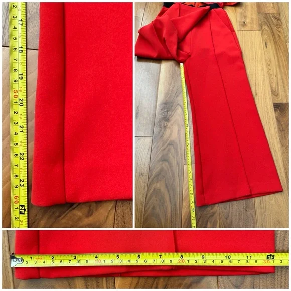 Self-Portrait Off-Shoulder Jumpsuit Red US 6 - Picture 15 of 16